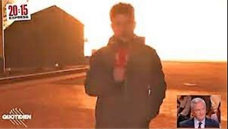 Schock-Video aus der Ukraine aufgetaucht - Rakete schlägt im Hintergrund eines Reporters bei Live-Übertragung ein